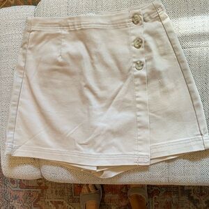 Stylish Cream Button Skirt